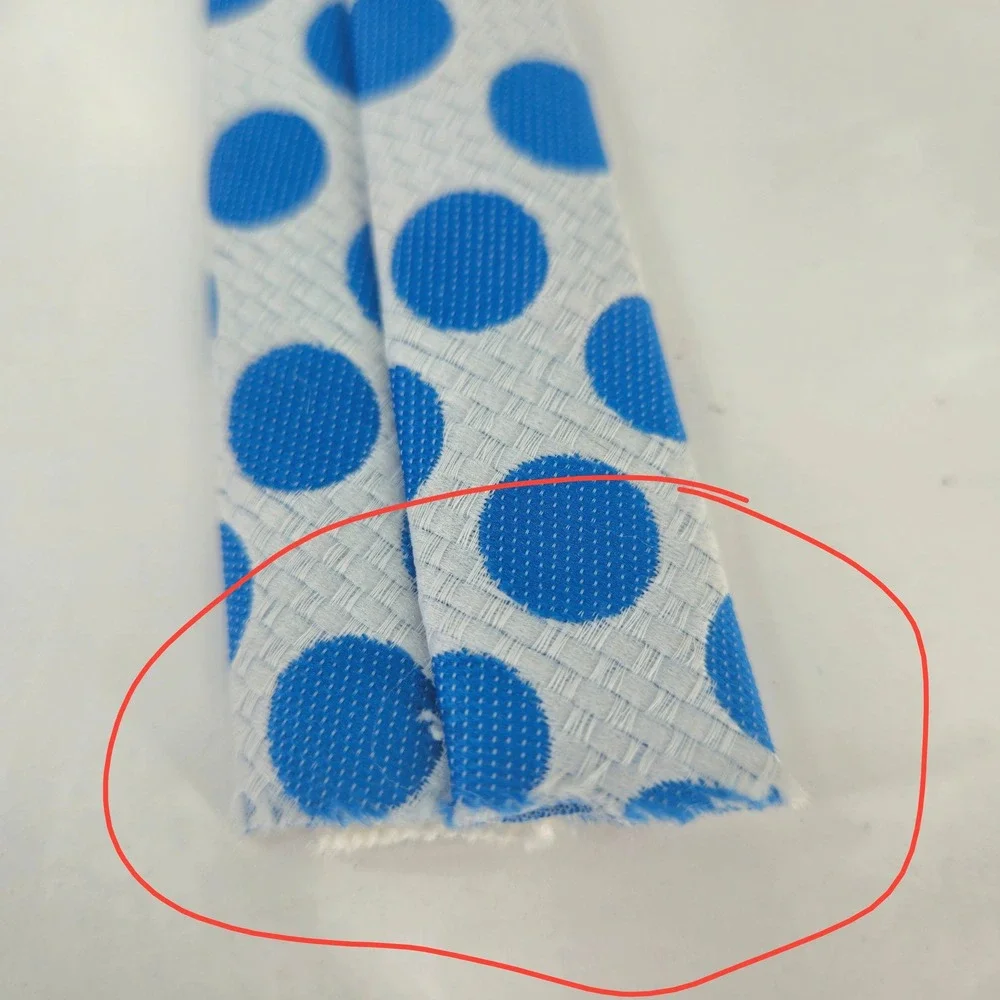 Vibtage 1970s/ 80s Joskes Mens Blue White Polyester knit Polka Dot Necktie *read